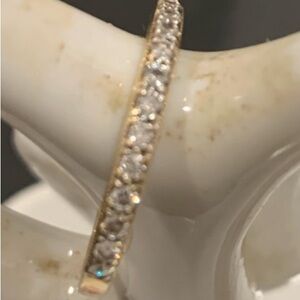 PRINCESS DIAMOND WEDDING BAND 14kt Gold Women's Sz.9